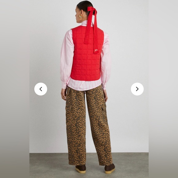 NWT DION JEAN - LEOPARD CARGO Damson Madder SIZE US10 (UK14) - Picture 2 of 6